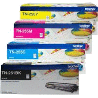 Genuine Brother TN251 TN-255 Toner Value Pack High Yield